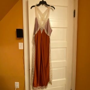 Free people intimately tri me midi slip dress L